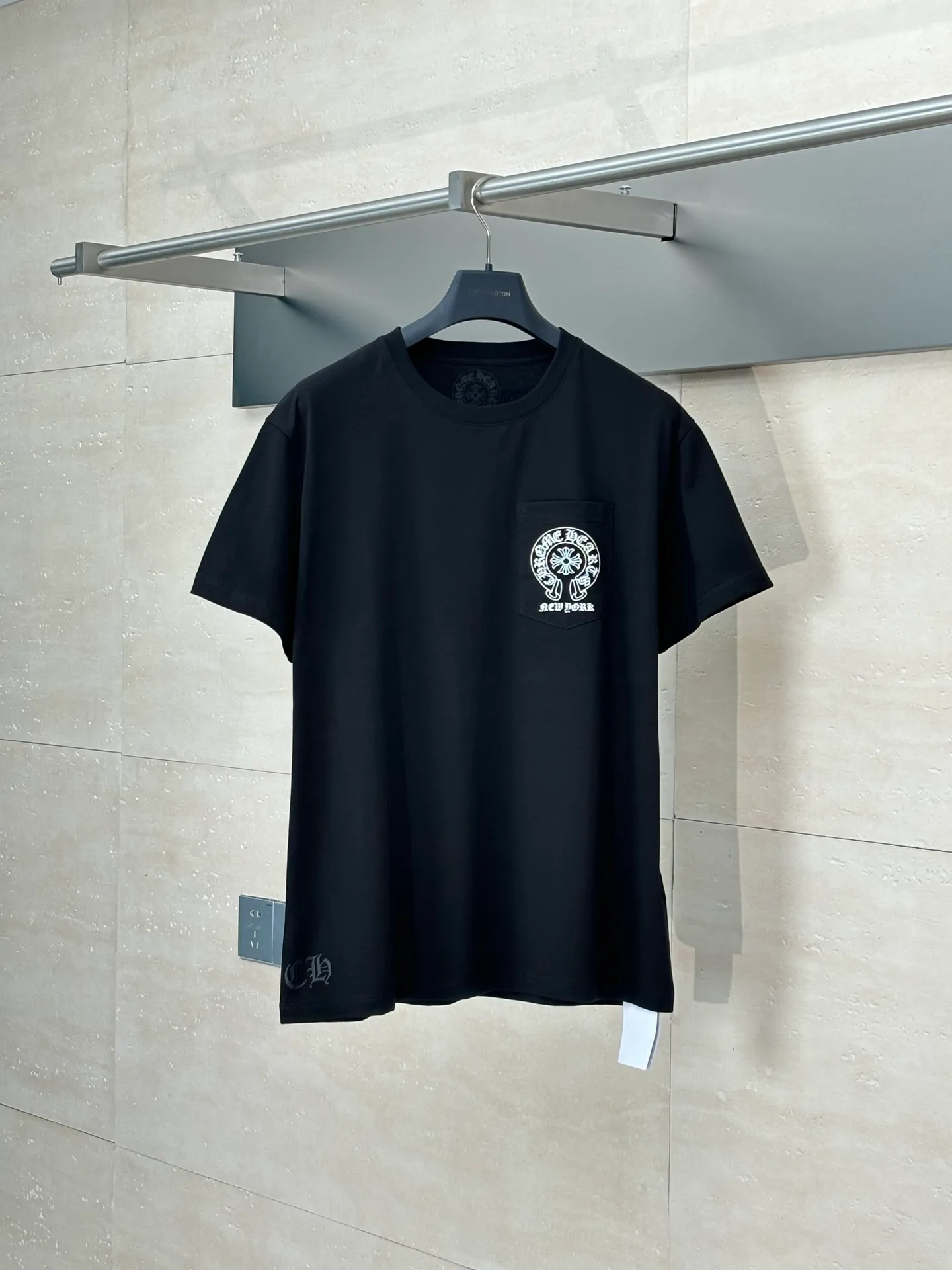 🅿️270 Chrome Heart*/Chrome Heart 25SS CH New York limited horseshoe print short-sleeved T-shirt. The fabric is made of 26-woven 200g cotton. The printing uses special imported slurry. Customized supporting accessories. Size: S/M/L